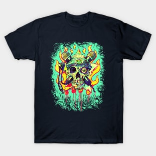 OLD SKOOL Skull ROCK T-Shirt